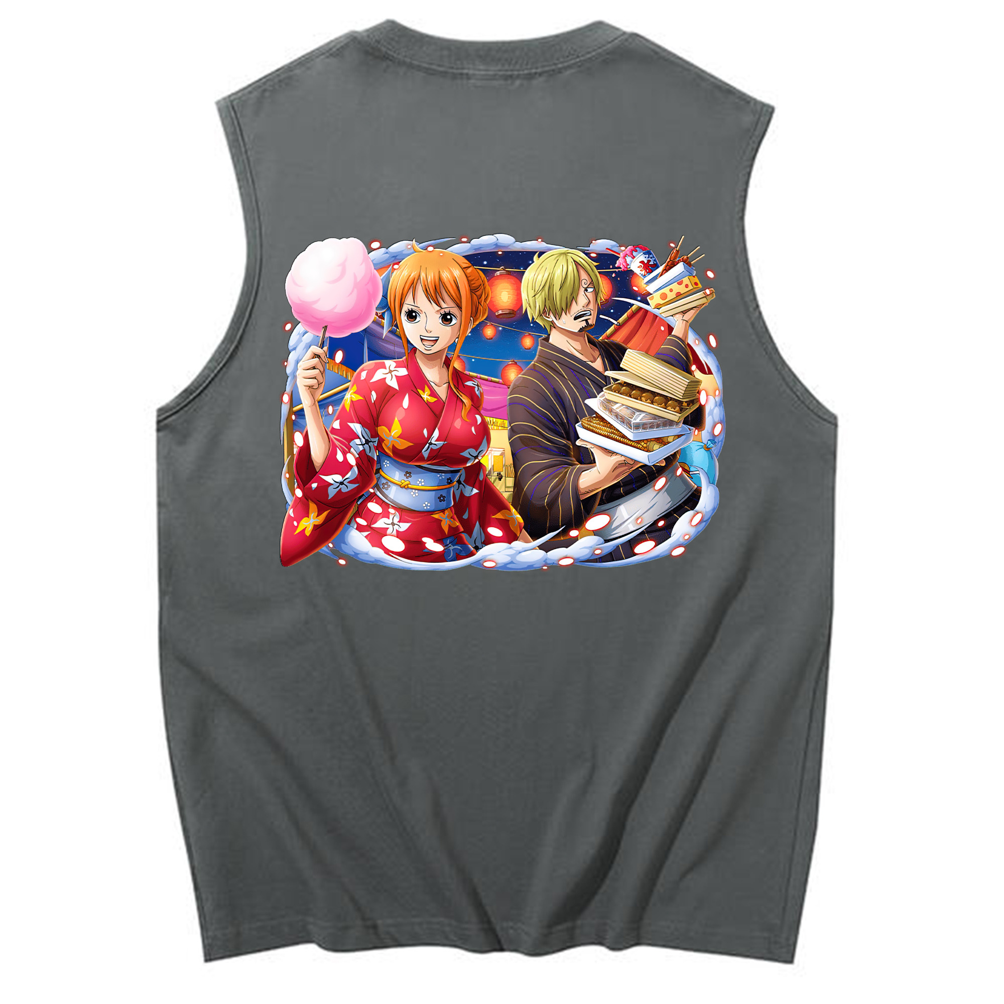 （画像用） ワンピース サンジ ONE PIECE Sanji コットン100％タンクトップ（背面プリント）